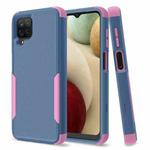 For Samsung Galaxy A12 TPU + PC Shockproof Phone Case(Royal Blue + Pink)