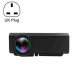 YG530 LED Small 1080P Wireless Screen Mirroring Projector, Power Plug:UK Plug(White)