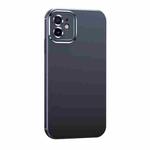 For iPhone 11 Metal Lens Liquid Silicone Phone Case (Black)