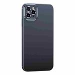 For iPhone 11 Pro Metal Lens Liquid Silicone Phone Case (Black)