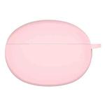 Solid Color Silicone Earphone Protective Case For OPPO Enco X2(Pink)