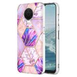 For Nokia G20 / G10 Electroplating IMD Splicing Marble TPU Phone Case(Light Purple)