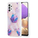For Samsung Galaxy A23 4G / 5G Electroplating IMD Splicing Marble TPU Phone Case(Light Purple)