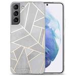 For Samsung Galaxy S22 5G Electroplating IMD Marble TPU Phone Case(Grey)