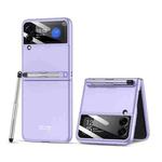 For Samsung Galaxy Z Flip3 5G GKK Integrated Ultra-thin Full Coverage Phone Flip Case with Pen(Purple)
