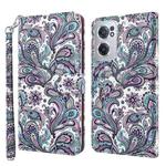 For OnePlus Nord CE 2 5G 3D Painting Pattern TPU + PU Leather Phone Case(Swirl Pattern)