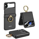 For Samsung Galaxy Z Flip3 5G GKK Magnetic Hinged Flip Case with Ring Holder(Black)