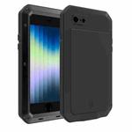 For iPhone SE 2022 / SE 2020 / 8 / 7 Triple-proof Silicone Zinc Alloy Case(Black)