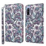 For Sony Xperia 10 III 3D Painting Pattern TPU + PU Leather Phone Case(Swirl Pattern)