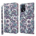 For OPPO A16 / A54 5G 3D Painting Pattern TPU + PU Leather Phone Case(Swirl Pattern)