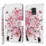 For Xiaomi Redmi Note 10 Lite 3D Painting Pattern TPU + PU Leather Phone Case(Cat Under The Tree)