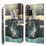 For Xiaomi Redmi Note 11 Pro / 11 Pro+ 3D Painting Pattern TPU + PU Leather Phone Case(Cat Tiger)