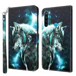 For Xiaomi Redmi Note 8 2021 3D Painting Pattern TPU + PU Leather Phone Case(Wolf)