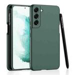 For Samsung Galaxy S22 5G GKK Ultra-thin Skin Feel Phone Case with Side Pen Slot & Stylus(Forest Green)