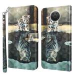 For Nokia G20 / G10 / 6.3 3D Painting Pattern TPU + PU Leather Phone Case(Cat Tiger)