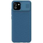 For Samsung Galaxy A03 NILLKIN Black Mirror Series Camshield PC Phone Case(Blue)