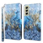 For Samsung Galaxy S22+ 5G 3D Painting Pattern TPU + PU Leather Phone Case(Milky Way)