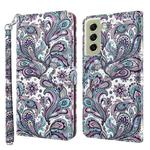 For Samsung Galaxy S22+ 5G 3D Painting Pattern TPU + PU Leather Phone Case(Swirl Pattern)