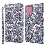 For Samsung Galaxy S22 Ultra 5G 3D Painting Pattern TPU + PU Leather Phone Case(Swirl Pattern)