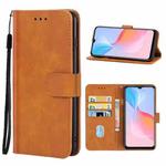 Leather Phone Case For vivo Y21G(Brown)