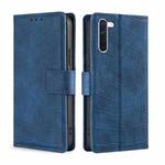 For OPPO Reno3 A Japanese Version Skin Feel Crocodile Texture Magnetic Clasp PU Leather Phone Case(Blue)
