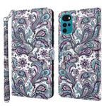 For Motorola Moto G22 3D Painting Pattern TPU + PU Leather Phone Case(Swirl Pattern)