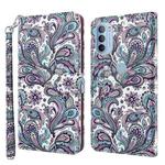 For Motorola Moto G31 / G41 3D Painting Pattern TPU + PU Leather Phone Case(Swirl Pattern)