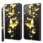 For Motorola Moto G50 3D Painting Pattern TPU + PU Leather Phone Case(Gold Butterfly)