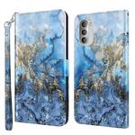 For Motorola Moto G51 5G 3D Painting Pattern TPU + PU Leather Phone Case(Milky Way)