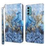 For Motorola Moto G60 3D Painting Pattern TPU + PU Leather Phone Case(Milky Way)