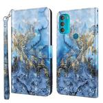 For Motorola Moto G71 5G 3D Painting Pattern TPU + PU Leather Phone Case(Milky Way)