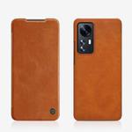 For Xiaomi 12 / 12X NILLKIN QIN Series Crazy Horse Texture Leather Case(Brown)