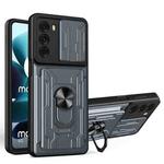 For Motorola Moto G200 5G / Edge S30 Sliding Camshield TPU+PC Phone Case with Card Slot(Grey)