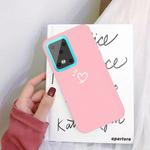 For Galaxy S20 Ultra Love Heart Pattern Frosted TPU Protective Case(Pink)