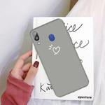 For Galaxy A30 Love Heart Pattern Frosted TPU Protective Case(Grey)