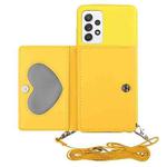 For Samsung Galaxy A33 5G Crossbody Lanyard Wallet Card Bag Phone Case(Yellow)