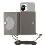 For Xiaomi Mi 11 Crossbody Lanyard Wallet Card Bag Phone Case(Grey)