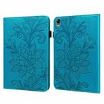 Lace Flower Embossing Pattern Leather Tablet Case For OPPO Pad(Blue)