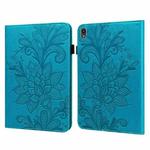 Lace Flower Embossing Pattern Leather Tablet Case For Lenovo Tab P11 Plus(Blue)