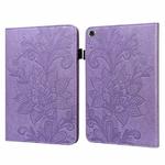 Lace Flower Embossing Pattern Leather Tablet Case For Samsung Galaxy Tab A8 10.5 2021(Purple)