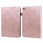 Lace Flower Embossing Pattern Leather Tablet Case For Samsung Galaxy Tab A8 10.5 2021(Gold)
