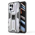 For OPPO Find X5 Pro Supersonic PC + TPU Shock-proof Protective Phone Case with Holder(Grey)