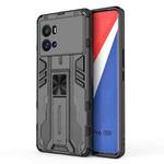 For vivo iQOO 9 Pro Supersonic PC + TPU Shock-proof Protective Phone Case with Holder(Black)