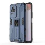 For Xiaomi Redmi K50 Pro Supersonic PC + TPU Shock-proof Protective Phone Case with Holder(Blue)