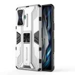 For Xiaomi Redmi K50 Gaming Supersonic PC + TPU Shock-proof Protective Phone Case with Holder(Silver)