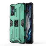 For Xiaomi Redmi K50 Gaming Supersonic PC + TPU Shock-proof Protective Phone Case with Holder(Green)