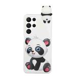 For Samsung Galaxy S22 Ultra 5G Shockproof Cartoon TPU Phone Case(Panda)