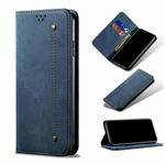 For Samsung Galaxy S20 FE 5G & 4G / S20 Fan Edition / S20 Lite / S20 FE 2022 Denim Texture Casual Style Leather Phone Case(Blue)