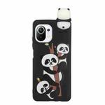 For Xiaomi Mi 11 Shockproof Cartoon TPU Phone Case(Three Pandas)