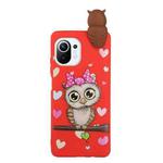 For Xiaomi Mi 11 Lite Shockproof Cartoon TPU Phone Case(Red Owl)